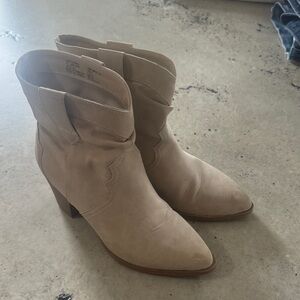 Time and Tru Tan Heeled Boots
